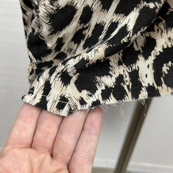Auguste The Label Tunic 4 Womens Animal Print Drawstring 3/4 Sleeves Buttons - Picture 7 of 11